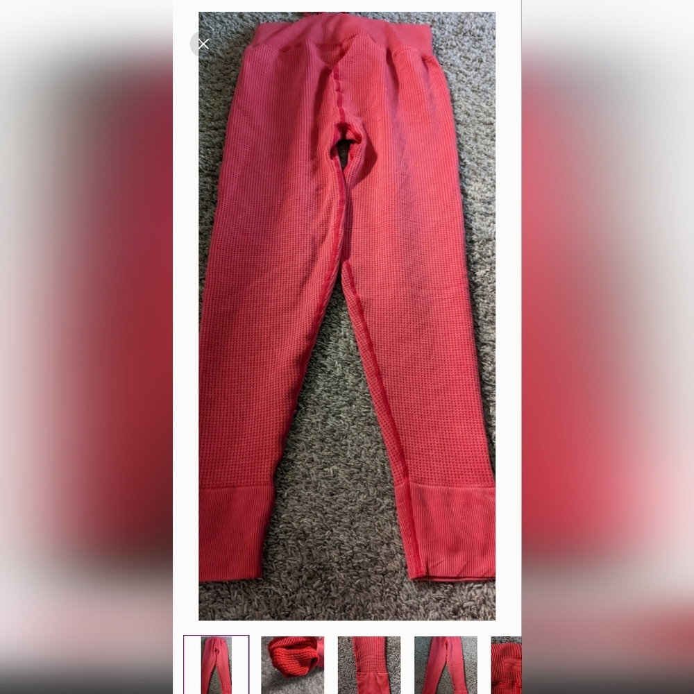 Pink! waffle pant
